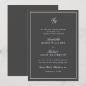 Invitation de mariage chic élégante luxueuse (Devant / Derrière)