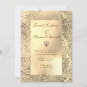 Invitation de mariage chic et élégant en or (Devant)