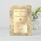 Invitation de mariage chic et élégant en or (Debout devant)