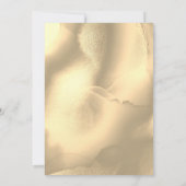Invitation de mariage chic et élégant en or (Dos)