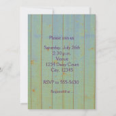 Invitation de mariage chic et rustique avec des ca (Dos)