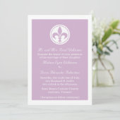 Invitation De Mariage Chic Fleur De Lis, Lilac (Debout devant)