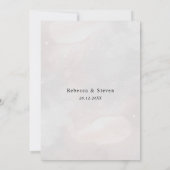 Invitation de mariage chic rouge gris floral (Dos)
