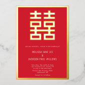 Invitation de mariage chinois à double chance en o (Recto)