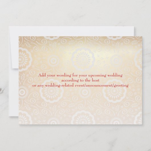 Invitation de mariage chinoise rouge moderne Drago (Dos)