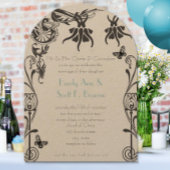 Invitation de mariage chrétien Art Déco Fleur