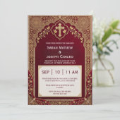 invitation de mariage chrétien indien (Debout devant)