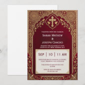 invitation de mariage chrétien indien (Devant / Derrière)