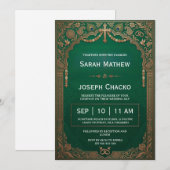invitation de mariage chrétien indien (Devant / Derrière)