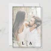 Invitation de mariage classe noir et blanc moderne (Dos)