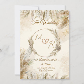 Invitation de mariage classique