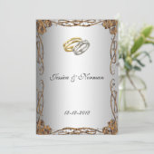 Invitation de mariage classique Art Déco (Debout devant)