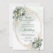 Invitation de mariage classique aux roses blanches (Devant)