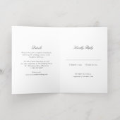 Invitation de mariage classique avec un simple nœu (Couchage intérieur)