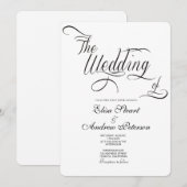 Invitation de mariage classique calligraphiée élég (Devant / Derrière)