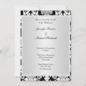 Invitation de mariage classique damassé pour la fê (Dos)