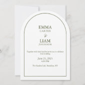 Invitation de mariage classique élégant moderne sc (Devant)