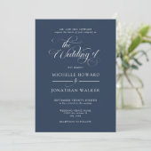 Invitation de mariage classique élégante simple fo (Debout devant)