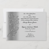 Invitation de mariage classique embossée (Devant)