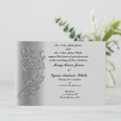 Invitation de mariage classique embossée (Debout devant)