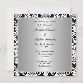 Invitation de mariage classique en Damas (Dos)