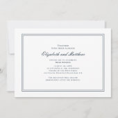 Invitation de mariage classique et simple et éléga (Devant)