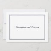 Invitation de mariage classique et simple et éléga (Dos)