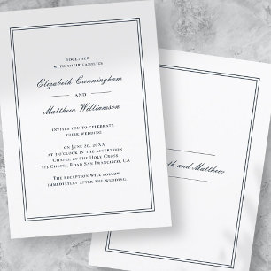 Invitation de mariage classique et simple et éléga
