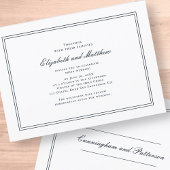 Invitation de mariage classique et simple et éléga