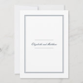 Invitation de mariage classique et simple et éléga (Dos)