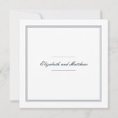 Invitation de mariage classique et simple et éléga (Dos)