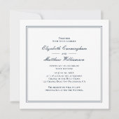 Invitation de mariage classique et simple et éléga (Devant)