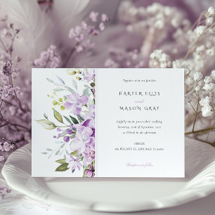 Invitation de mariage classique Lilac Garden