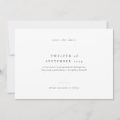 Invitation de mariage classique minimale pour Sauv (Devant)