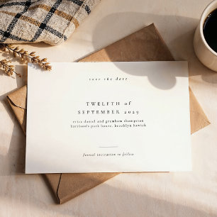 Invitation de mariage classique minimale pour Sauv