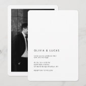 Invitation de mariage classique moderne formel (Devant / Derrière)