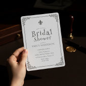 Invitation de mariage classique noir et blanc