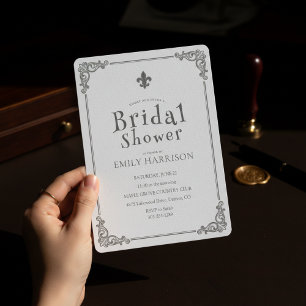 Invitation de mariage classique noir et blanc