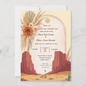 Invitation de mariage classique virale boho désert (Devant)