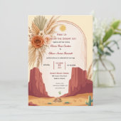 Invitation de mariage classique virale boho désert (Debout devant)