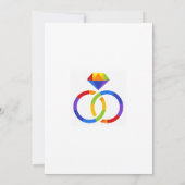 Invitation de mariage coeurs LGBT (Dos)