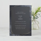 Invitation de mariage Constellation d'étoiles doré (Debout devant)