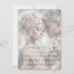 Invitation de mariage conte de fées