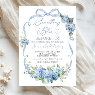 Invitation de mariage Coquette Hydrangea Bleue Que