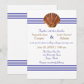Invitation de mariage - Coquillage nautique (Devant / Derrière)