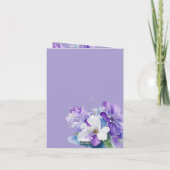 invitation de mariage couleur lavande florale (Dos)