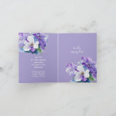 invitation de mariage couleur lavande florale (Intérieur)