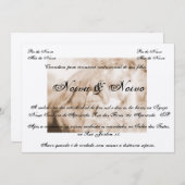 Invitation de mariage country, cheval, horses (Devant / Derrière)