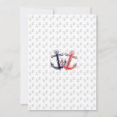 Invitation de mariage couple amour ancre nautique (Dos)