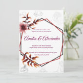 Invitation de mariage · Couverture florale élégant (Debout devant)